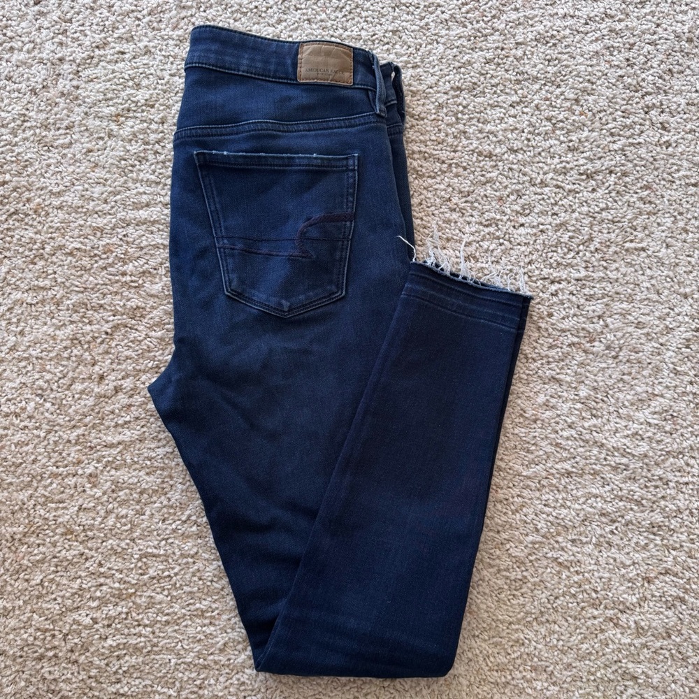 American Eagle Outfitters Dark Blue Skinny Jeans